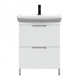 Тумба под раковину без столешницы Belux Н 55-02 белая глянцевая