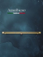 Душевой трап (лоток) AltroBagno Trave AltroBagnoTrave071221BG 80 см, решетка матовое золото, с сифоном