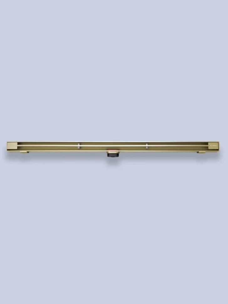 Душевой трап (лоток) AltroBagno Trave AltroBagnoTrave071221BG 80 см, решетка матовое золото, с сифоном