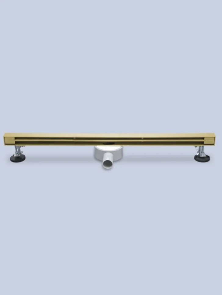 Душевой трап (лоток) AltroBagno Trave AltroBagnoTrave071221BG 80 см, решетка матовое золото, с сифоном