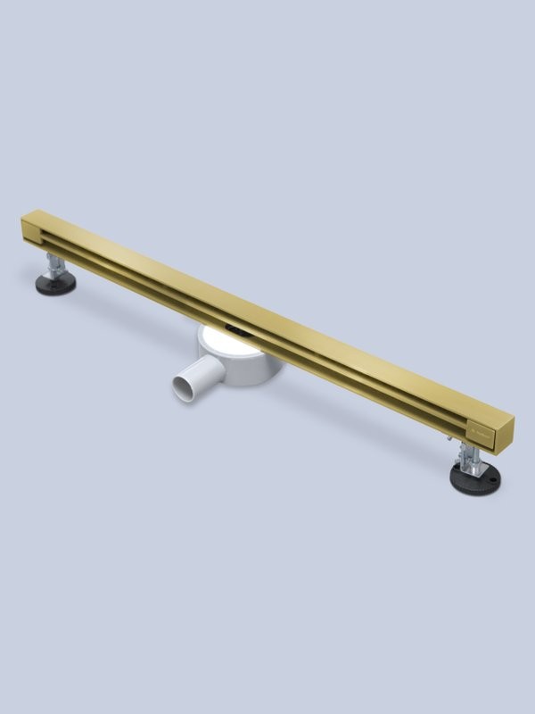 Душевой трап (лоток) AltroBagno Trave AltroBagnoTrave071221BG 80 см, решетка матовое золото, с сифоном