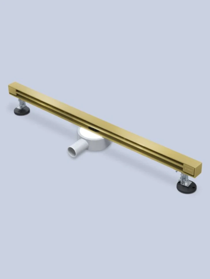 Душевой трап (лоток) AltroBagno Trave AltroBagnoTrave071221BG 80 см, решетка матовое золото, с сифоном