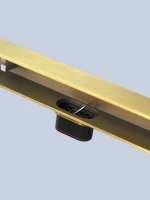 Душевой трап (лоток) AltroBagno Trave AltroBagnoTrave071221BG 80 см, решетка матовое золото, с сифоном