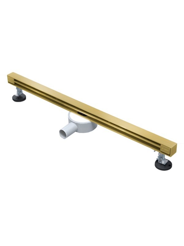 Душевой трап (лоток) AltroBagno Trave AltroBagnoTrave071221BG 80 см, решетка матовое золото, с сифоном