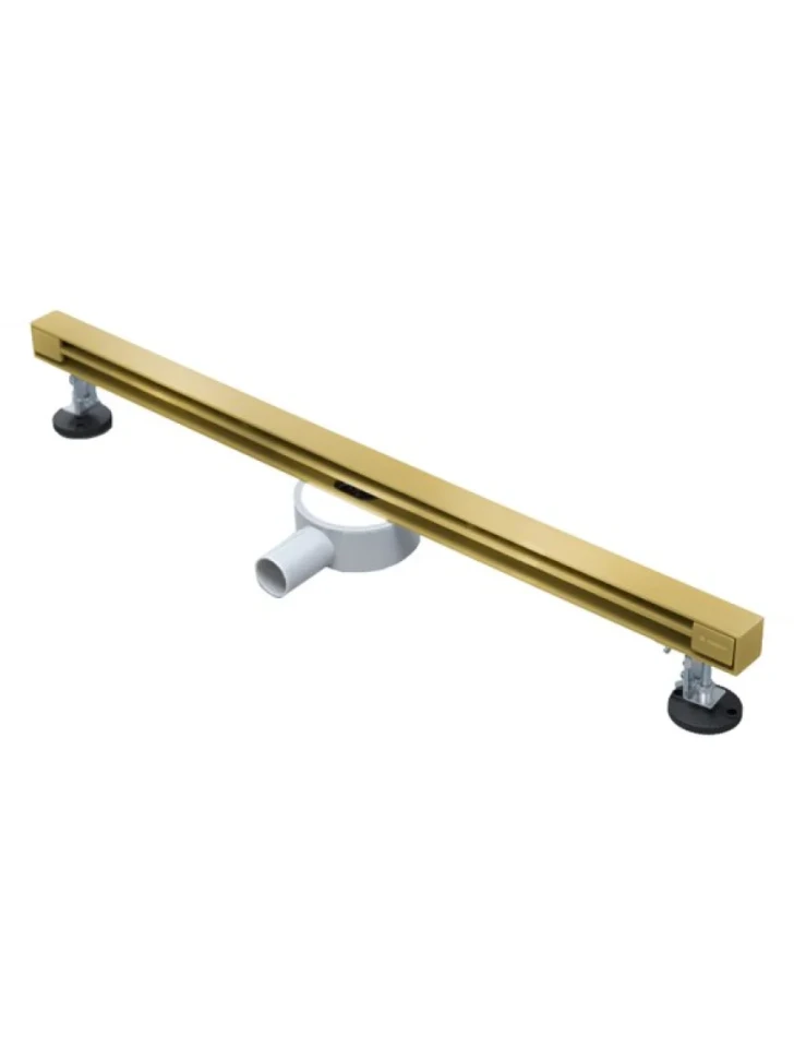 Душевой трап (лоток) AltroBagno Trave AltroBagnoTrave071221BG 80 см, решетка матовое золото, с сифоном