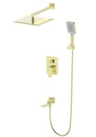 Душевой комплект Wonzon & Woghand WW-88939016-BG С ВНУТРЕННЕЙ ЧАСТЬЮ, брашированное золото