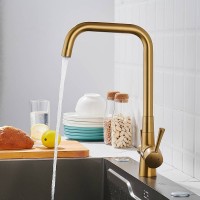 Смеситель для кухни с подключением фильтра Shevanik S528G, золотой сатин Смеситель для кухни с подключением фильтра Shevanik S528G, золотой сатин