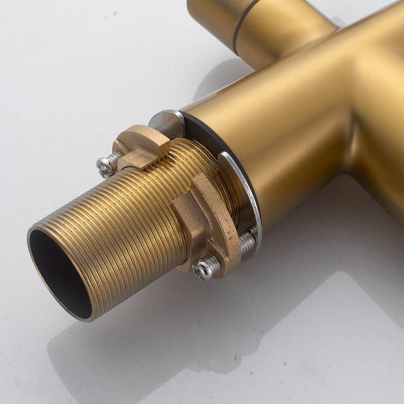 Смеситель для кухни с подключением фильтра Shevanik S528G, золотой сатин