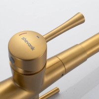 Смеситель для кухни с подключением фильтра Shevanik S528G, золотой сатин Смеситель для кухни с подключением фильтра Shevanik S528G, золотой сатин