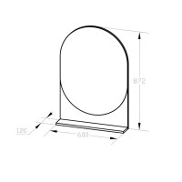 Зеркало AQUATON Анси 60 с полкой