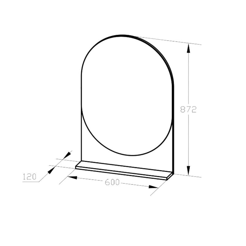 Зеркало AQUATON Анси 60 с полкой