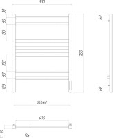 Полотенцесушитель электрический Lemark Melange П7 50x70, хром