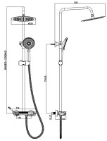 Душевая стойка SantiLine SL-9012 хром Душевая стойка SantiLine SL-9012 хром