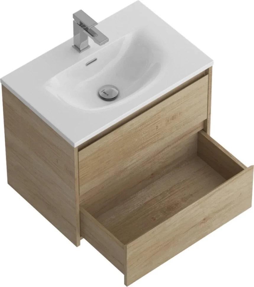 Тумба с раковиной BelBagno Kraft 39 70 rovere nebrasca nature, раковина BB-8099-3-70
