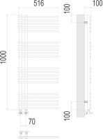 Полотенцесушитель водяной Terminus Астра П20 0 70х100 Полотенцесушитель водяной Terminus Астра П20 0 70х100