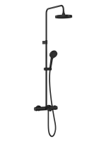Душевая стойка VitrA Base Round A4730336EXP с термостатом, матовая черная