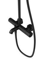 Душевая стойка VitrA Base Round A4730336EXP с термостатом, матовая черная