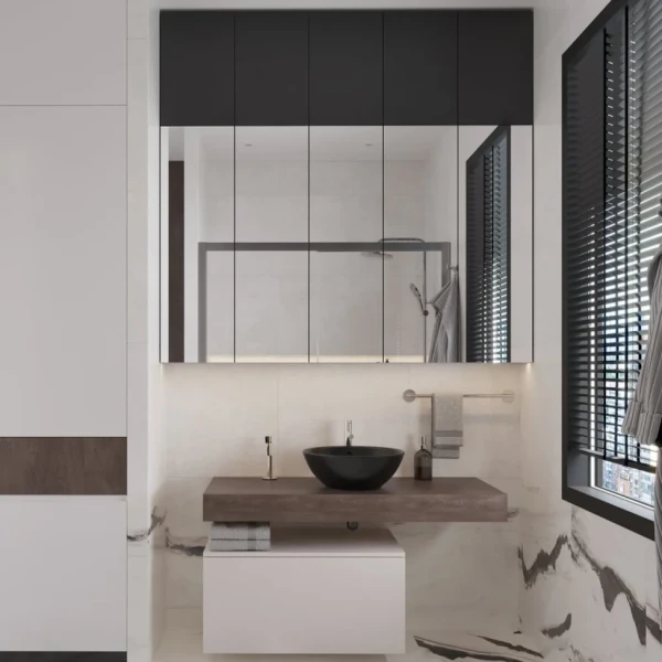 Мебель для ванной комнаты VitrA Ольборг 80: столешница 120, без отверстий, дуб карпентер +  тумба 80