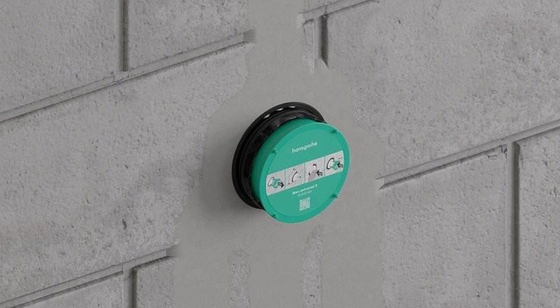 Термостатический смеситель встраиваемый Hansgrohe ShowerSelect Comfort S 15554670 С ВНУТРЕННЕЙ ЧАСТЬЮ, черный матовый