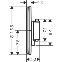 Термостатический смеситель встраиваемый Hansgrohe ShowerSelect Comfort S 15554670 С ВНУТРЕННЕЙ ЧАСТЬЮ, черный матовый