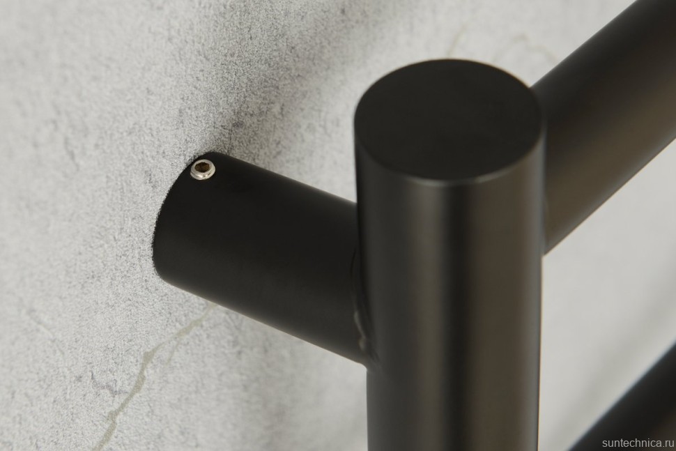 Полотенцесушитель электрический Сунержа Галант 3.1 31-6001-1060 110x65 см, подключение справа, матовый черный, лесенка