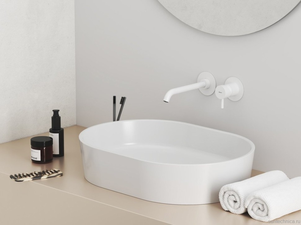 Смеситель для раковины Ravak Espirit ES 019.10WV.O1.RB07B белый вельвет