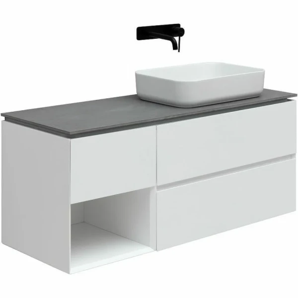 Тумба под раковину Allen Brau Infinity 120 R, подвесная, белый матовый
