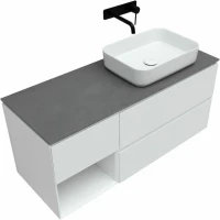 Тумба под раковину Allen Brau Infinity 120 R, подвесная, белый матовый