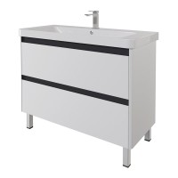 Тумба с раковиной Dreja Luxury Plus 105 матовая белая