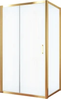 Душевой уголок Vegas Glass ZP+ZPV Tur Novo 100*80 09 10 профиль золото, стекло сатин