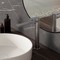 Смеситель для раковины Vincea Vogue SS VBF-2VS2GM вороненая сталь Смеситель для раковины Vincea Vogue SS VBF-2VS2GM вороненая сталь