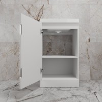 Тумба с раковиной Style Line Моно 50 напольная, белый софт, раковина Asti 50 белая