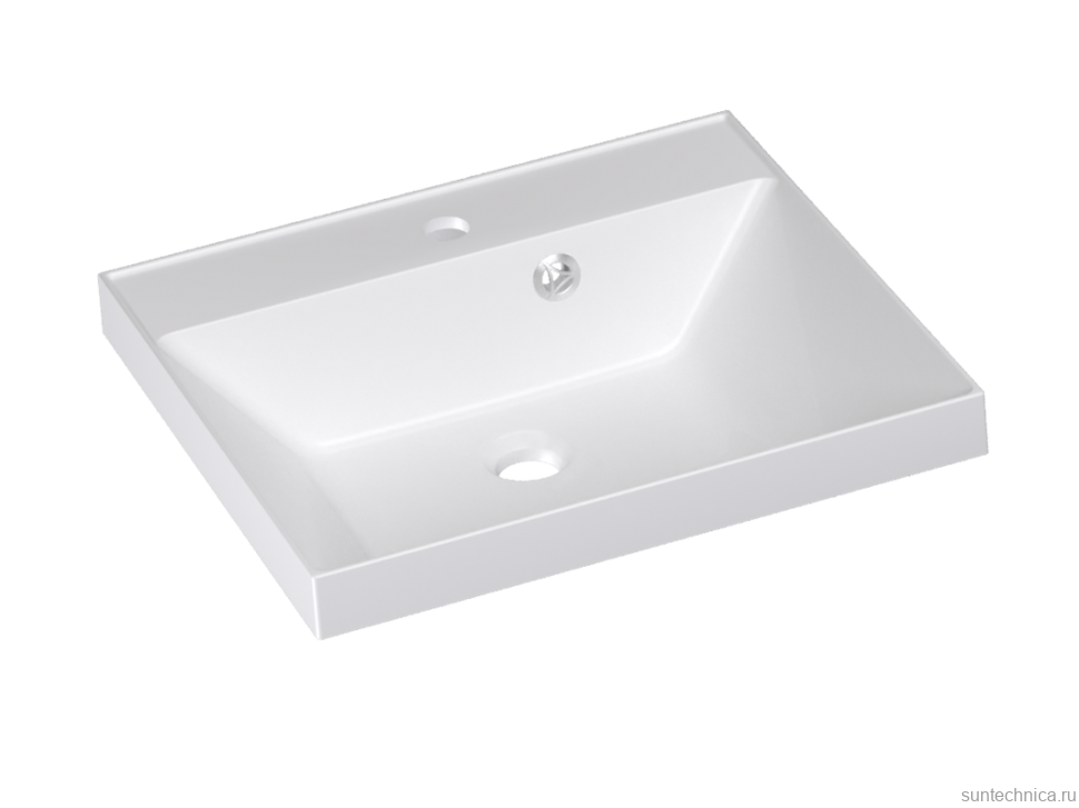 Тумба с раковиной Style Line Моно 50 напольная, белый софт, раковина Asti 50 белая