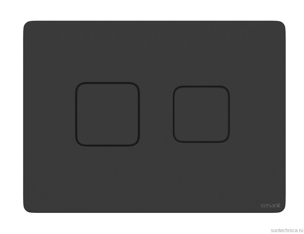Кнопка смыва для унитаза Cersanit Accento Square 69078 пластик, цвет матовый черный