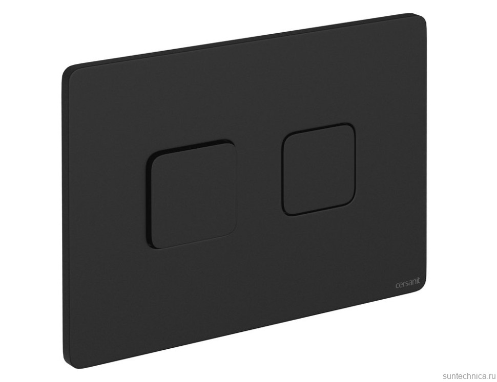 Кнопка смыва для унитаза Cersanit Accento Square 69078 пластик, цвет матовый черный
