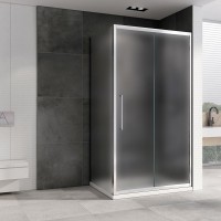 Душевой уголок Abber Schwarzer Diamant AG30140MH-S100M 140х100, профиль хром, стекло матовое