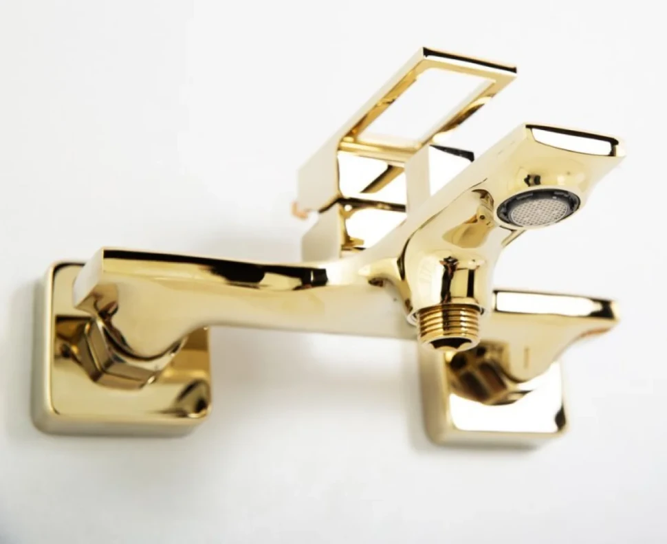 Смеситель для ванны с душем BelBagno Luce LUC-VASM-ORO золото