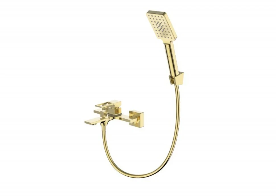 Смеситель для ванны с душем BelBagno Luce LUC-VASM-ORO золото
