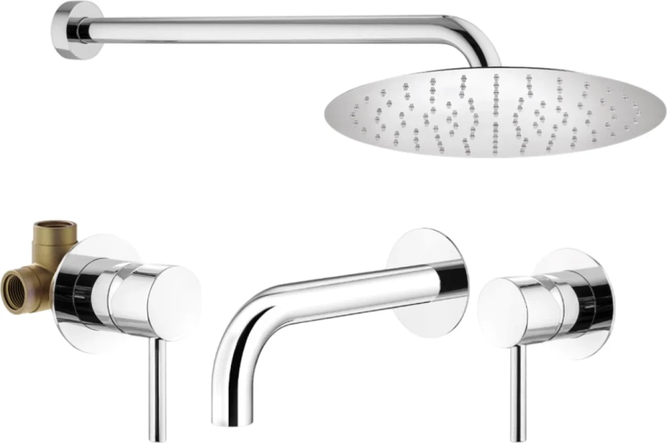 Комплект для ванной Plumberia Selection Ixo KITXO01CR210 С ВНУТРЕННЕЙ ЧАСТЬЮ, хром