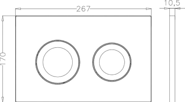 Кнопка смыва для унитаза BETTOSERB Cool 40006468 пластик, цвет матовый хром