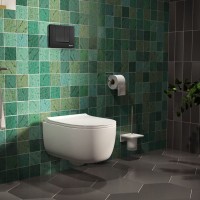 Система инсталляции для унитазов Berges Novum 040245 с кнопкой смыва, черная