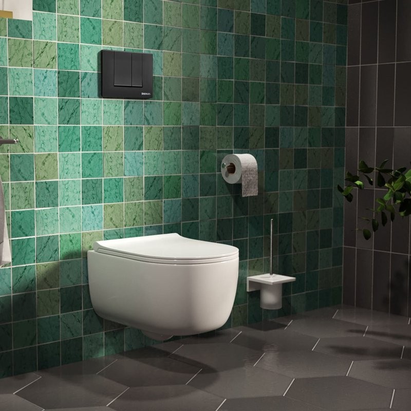 Система инсталляции для унитазов Berges Novum 040245 с кнопкой смыва, черная