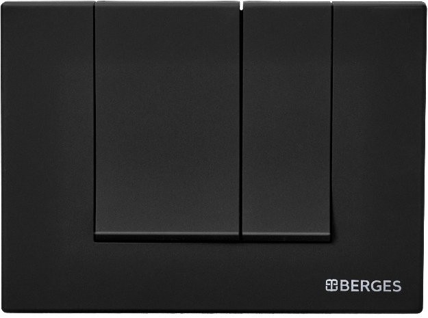 Система инсталляции для унитазов Berges Novum 040245 с кнопкой смыва, черная