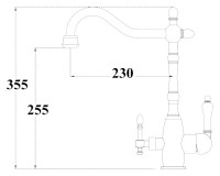 Смеситель для кухни Zorg Sanitary ZR 312 YF-50-BR