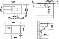 Мойка кухонная Blanco Metra 6S 513053 антрацит