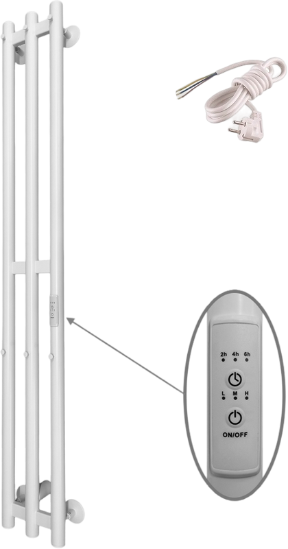 Полотенцесушитель электрический Altasan Арго 120х17 белый матовый