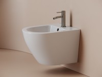 Биде подвесное Ceramicanova Alba, с крепежом для скрытого монтажа, белый, CN11006