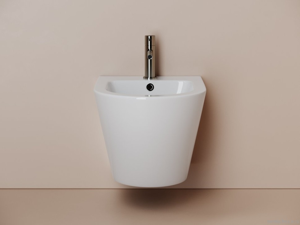 Биде подвесное Ceramicanova Alba, с крепежом для скрытого монтажа, белый, CN11006