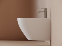 Биде подвесное Ceramicanova Alba, с крепежом для скрытого монтажа, белый, CN11006