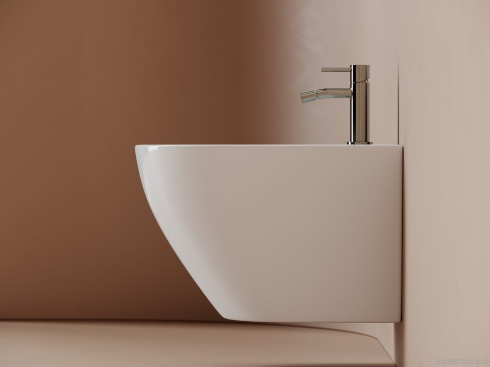 Биде подвесное Ceramicanova Alba, с крепежом для скрытого монтажа, белый, CN11006